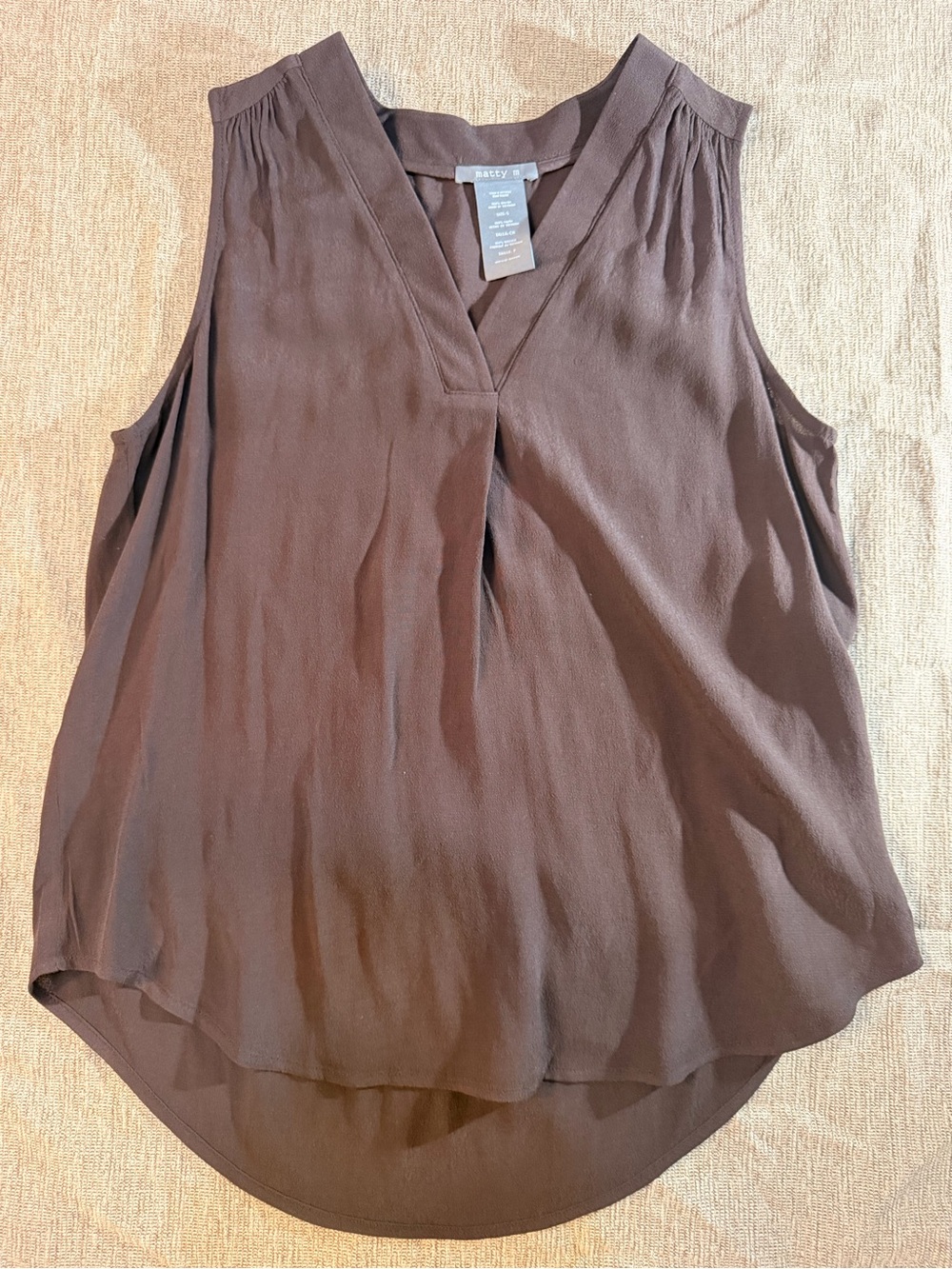 Matty Melevated sleeveless V-neck tank top - brown -